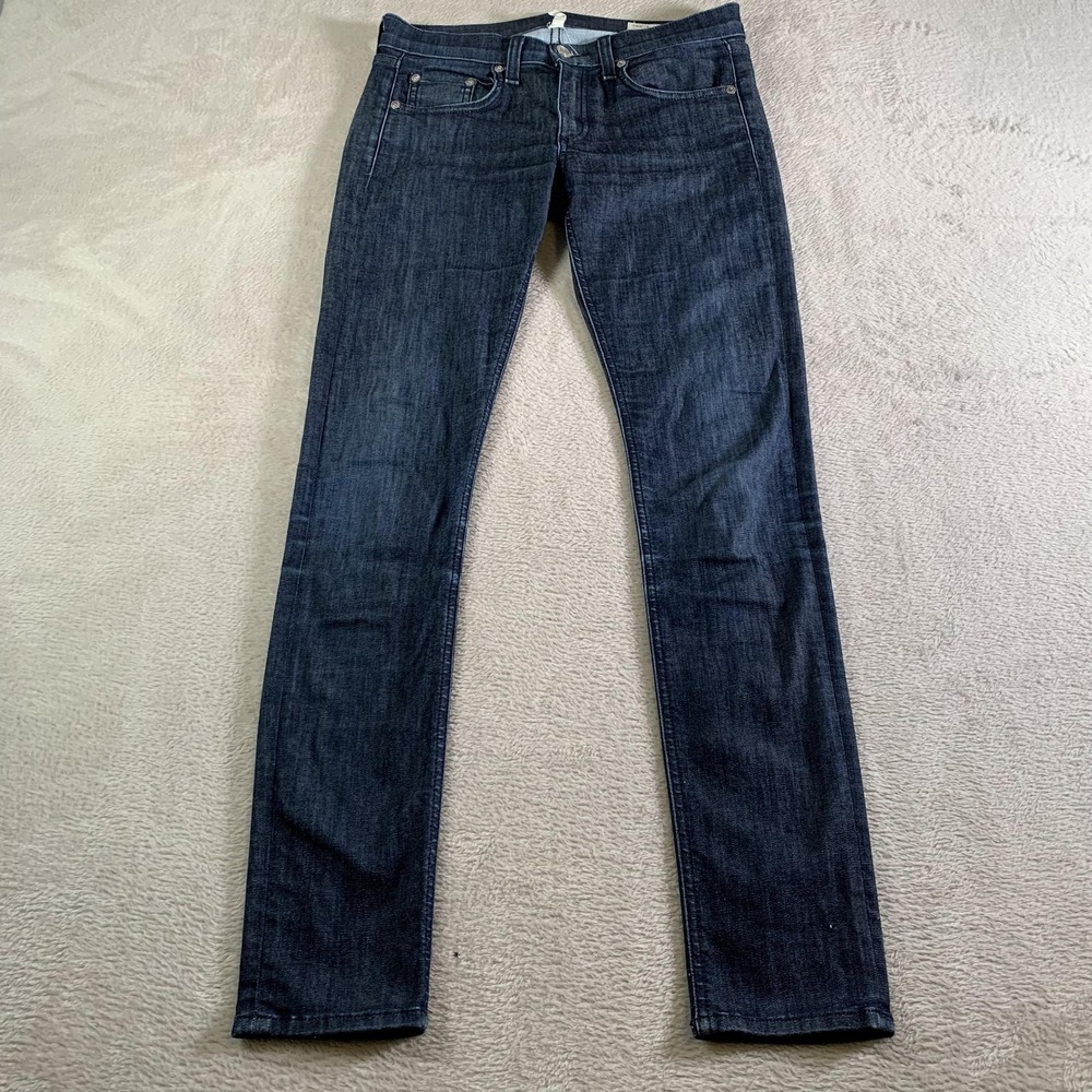 Rag & Bone Skinny Jeans Womens 30x30 (Tag 27) Dark Wash Stretch Denim Made USA
